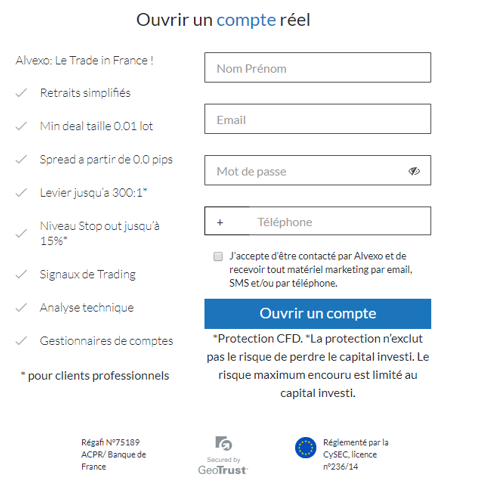 Optez pour le type de compte que vous désirez utiliser